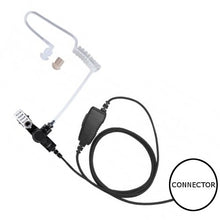 Load image into Gallery viewer, 1-Wire Clear Tube Fiber Cord Earpiece Mic for Icom Multi-Pin Handheld Radios (3 Year Warranty)

