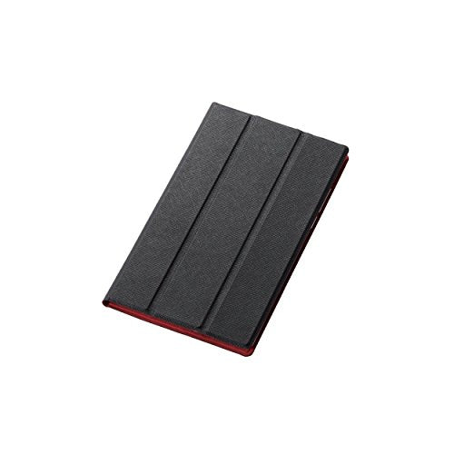 ELECOM Italian Leather Flap Stand case for NEC LaVie Tab E 8 inches [Black] TB-NEE8BAWDTBK (Japan Import)