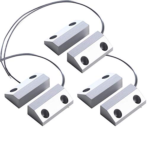 UHPPOTE NC Wired Window Magnetic Contact Sensor Detector Switch for GSM Home Alarm Security (Pack of 3)