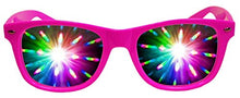 Load image into Gallery viewer, Fireworks Prism Diffraction PINK Plastic Glasses - For Laser Shows, Raves - Laser-Eye Glasses(tm)
