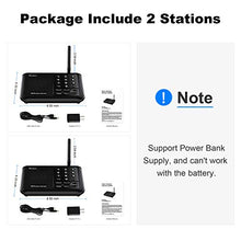 Load image into Gallery viewer, Wuloo Intercoms Wireless for Home 1 Mile (5280 Feet) Range 10 - Channel, Wireless Intercom System for Home House Business Office, Room to Room Intercom, Home Communication System (2 Packs, Black)
