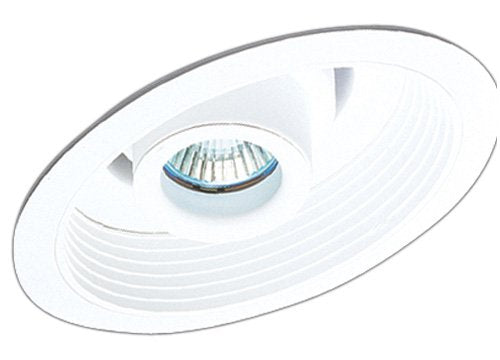 Elco Lighting EL1610W S6 6 Low Voltage Retrofit Trim - Adjustable Spot with Baffle