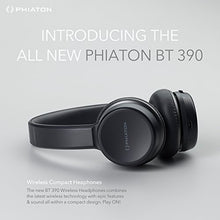 Load image into Gallery viewer, Phiaton BT 390 on Ear Hi-Fi Stereo Wireless Bluetooth Headphones, Foldable, Noise Isolation, EverPlay-X Wireless Headset, 30 Hours Play Time, with Deep Bass Stereo and Mic, Black

