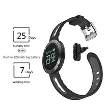 Load image into Gallery viewer, DM58 Smart Bracelet Blood Pressure Heart Rate Monitor IP68 Waterproof Call Reminder Activity Tracker Smart Band Fashion Design Gray (Gray)
