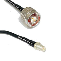 50 feet RFC195 KSR195 Silver Plated N Male to RP-SMA Female RF Coaxial Cable