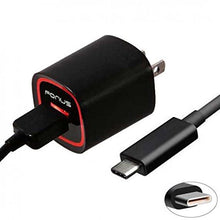 Load image into Gallery viewer, 18W Adaptive Fast Home Charger 6ft Type-C Turbo USB Cable Adapter Wall Travel AC Power Long USB-C Data Wire [Black] for ZTE Blade X MAX, Grand X Max 2, X3, X4, Duo LTE, XL, ZMax Pro Z981
