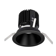 Load image into Gallery viewer, WAC Lighting R4RD2T-W830-BK Volta - 6.39&quot; 36W 60 3000K 85CRI 1 LED Round Regressed Trim with Light Engine, Black Finish with Textured Glass
