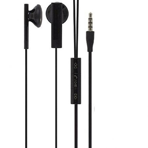 Headset 3.5mm Hands-Free Earphones Mic Dual Earbuds Headphones Stereo Wired [Black] for T-Mobile Samsung Galaxy J3 Star (2018) - T-Mobile Samsung Galaxy J7 - T-Mobile Samsung Galaxy Note 3 (SM-N900T)