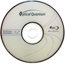Load image into Gallery viewer, Optical Quantum OQBDRE02LT-10 2X 25 GB BD-RE Single Layer Blu-Ray ReWritable Logo Top 10-Disc Spindle
