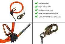 Load image into Gallery viewer, ProClimb Better Grab Steel Core Flipline Kit (5/8 inch x 12 feet) - Adjustable Tree Lanyard, Low Stretch, Cut Resistant  for Fall Protection, Arborist, Tree Climbers
