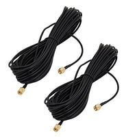 Aexit 2pcs RG174 Distribution electrical Antenna WiFi Pigtail Cable SMA Male to Male Connector 9 Meters Long