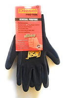 Diesel Small/ 6 Pair Black Safety Gloves Latex Coated Grip Cut Resistant