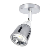 LUMINTURS 3W LED Ceiling Picture Spot Project Downlight Adjustable Lamp Fixture Light Silver Finish Pure White