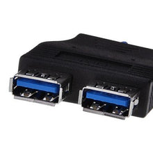 Load image into Gallery viewer, FASEN MIni Portable Motherboard 20-Pin Socket to Dual USB 3.0 Female Ports Converter

