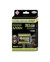 Load image into Gallery viewer, Digital Speed 16GB 1200X Professional High Speed Mach III 160MB/s Error Free (CF) HD Memory Card Class 10
