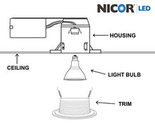 Load image into Gallery viewer, NICOR Lighting 6 inch Oil-Rubbed Bronze Recessed Baffle Trim, Fits 6 inch Housings (17510OB-OB)
