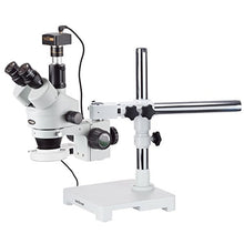 Load image into Gallery viewer, 3.5X-180X LED Boom Stand Stereo Zoom Microscope + 3MP Camera
