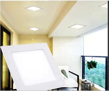 Load image into Gallery viewer, Led 9W 4- inch Square 750 Lumen Dimmable airtight LED Panel Light Ultra-Thin LED Recessed Ceiling Lights for Home Office Commercial Lighting (Square 3000K Warm Soft White, 6 Pack)
