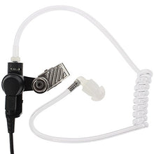 Load image into Gallery viewer, Tenq 3&#39; 2-Wire Coil Earbud Audio Mic Surveillance Kit for Motorola Two-Way Radio Mototrbo Xpr6300 Xpr6580 + Replacement Medium Earmold Earbud One Pair
