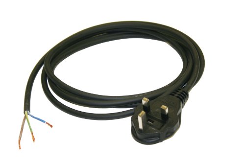 Interpower 86240010 United Kingdom/Ireland Power Cord, BS 1363/A Plug Type, Black Plug Color, 13A Plug Fuse, Black Cable Color, 10A Amperage, 250VAC Voltage, 2.5m Length
