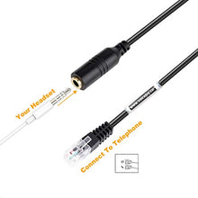 Load image into Gallery viewer, 3.5mm Cell Phone Headset to RJ9 Adapter Cable -ONLY for Yealink SIP-T19P T20P T21P T22P T26P T28P etc
