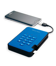 Load image into Gallery viewer, iStorage diskAshur2 SSD 1TB Blue - Secure portable solid state drive - Password protected, dust and water resistant, portable, military grade hardware encryption USB 3.1 IS-DA2-256-SSD-1000-BE
