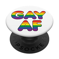 Gay AF LGBTQ Gay Pride Rainbow Flag PopSockets Swappable PopGrip