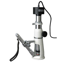 Load image into Gallery viewer, AmScope H2510-9M Digital Handheld Stand Measuring Microscope, 20x/50x/100x Magnification, 17mm Field of View, Includes Pen Light, 9MP Camera with Reduction Lens, and Software
