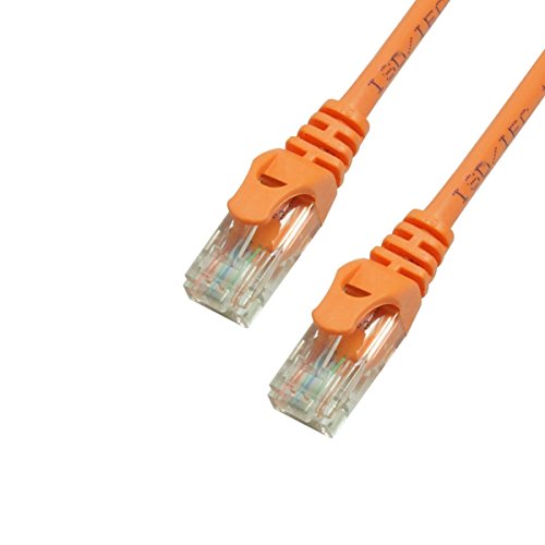 GRANDMAX 10 Pack - CAT5e / 7FT/ Orange / RJ45, 350MHz, UTP Ethernet Network Patch Cable Snagless/Molded Snagless Boot