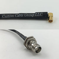 12 inch RG188 MCX FEMALE ANGLE to TNC FEMALE BULKHEAD Pigtail Jumper RF coaxial cable 50ohm Quick USA Shipping