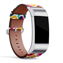Load image into Gallery viewer, Replacement Leather Strap Printing Wristbands Compatible with Fitbit Charge 2 - Colorful Summer Geometric Seamless Pattern
