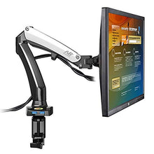 Load image into Gallery viewer, Aluminum 27inch air Press Gas-strut Desktop Flexi LCD tv Table Mount 360 Rotate 2 USB 1 Monitor Desk Support LCD Bracket
