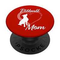 Pitbull Mom on Red PopSockets PopGrip: Swappable Grip for Phones & Tablets