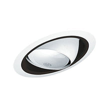 Load image into Gallery viewer, Juno Lighting 619B-WH 6-Inch Standard Slope Eyeball in Black Baffle, White Trim
