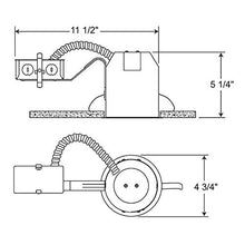 Load image into Gallery viewer, Juno Lighting TC1R &amp; 440-WH, LINE VOLTAGE Combo 4-Inch TC rated Remodel Recessed Housing with Flush Gimbal Ring Trim, White
