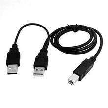 Load image into Gallery viewer, FASEN Dual USB 2.0 Male to Standard B Male Y Cable 80cm for Printer &amp; Scanner &amp; External Hard Disk Drive
