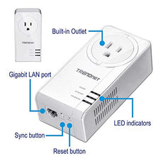 Load image into Gallery viewer, TRENDnet Powerline 1300 AV2 Adapter With Built-in Outlet Adapter Kit, Includes 2 x TPL-423E Adapters, IEEE 1905.1 &amp; IEEE 1901, Gigabit Port, Range Up To 300m (984 ft), White, TPL-423E2K
