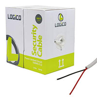 LOGICO Security Burglar Alarm 18/2 Control Cable 500FT Stranded White 500' Speaker Wire