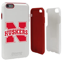 Guard Dog Collegiate Hybrid Case for iPhone 6 Plus / 6s Plus  Nebraska Cornhuskers  White