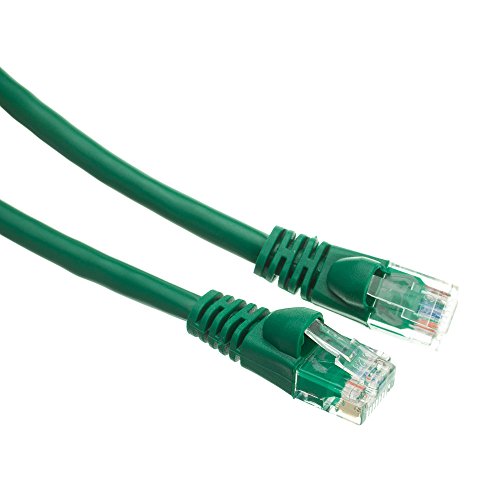 35 Foot Green Cat6a Ethernet Patch Cable, Snagless/Boot with RJ45 Connector, 500 MHz, 24 AWG, UTP(Unshielded Twisted Pair) Stranded Copper, Internet Patch Cable, CableWholesale