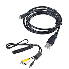 Load image into Gallery viewer, Accessory USA USB PC Data SYNC + AV A/V TV Video Cable Cord Lead for Nikon Camera DSLR D5100
