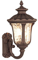 Wall Sconces 3 Light with Hand Blown Light Amber Water Glass Imperial Bronze Size 22 in 180 Watts - World of Crystal
