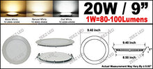 Load image into Gallery viewer, ZEEZ Lighting - 20W 9&quot; (OD 9.40&quot; / ID 8.50&quot;) Round Natural White Non-Dimmable LED Recessed Ceiling Panel Down Light Bulb Slim Lamp Fixture - 4 Packs
