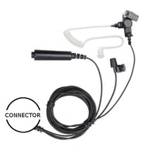 Load image into Gallery viewer, 3-Wire Acoustic Tube Earpiece Palm PTT/Mic for Kenwood 2-Pin Series Handhelds (3 Year Warranty)
