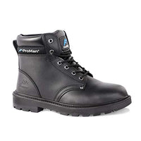 Pro-Man Men's S3 Outsize Steel Toe Cap Safety & Work Boots US Size 16 Black