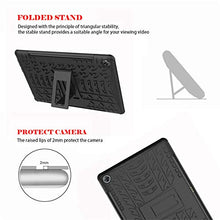 Load image into Gallery viewer, Mediapad M5 10 Case, Protective Cover Double Layer Shockproof Armor Case Hybrid Duty Shell with Kickstand for Huawei Mediapad M5 10/ Mediapad M5 Pro 10.8 inch Tablet Black
