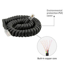 Load image into Gallery viewer, Telephone Cord Detangler,LOVK 2 Pack 13Ft Uncoiled / 2Ft Coiled Telephone Handset Cord with 2 Pack 360 Degree Rotating Landline Cable Detangler Swivel Cord Untangler Telephone Accessory
