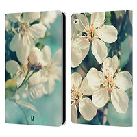 Head Case Designs White Spring Cherry Blossoms Flowers Leather Book Wallet Case Cover Compatible with Apple iPad Air 2 (2014)