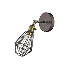 Load image into Gallery viewer, Chloe Lighting Charles Industrial-Style 1 Light Rubbed Bronze Wall Sconce 4&quot; Wide
