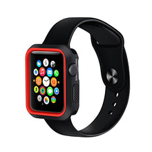 Load image into Gallery viewer, Silicone Sports Bumper Frame Protective Case Cover for Apple Watch Series 4 iWatch 44mm iWatch Soft Protector (Black Red)
